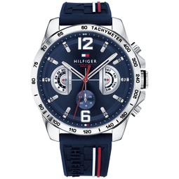 Mens Navy Silicone Strap Watch 46mm