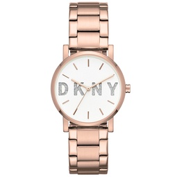 Womens SoHo Rose Gold-Tone Stainless Steel Bracelet Watch 34mm