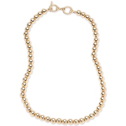 Gold-Tone Metal Bead 20 Collar Necklace