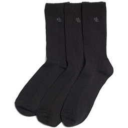 Womens Ribbed Cotton Trouser 3 Pack Socks