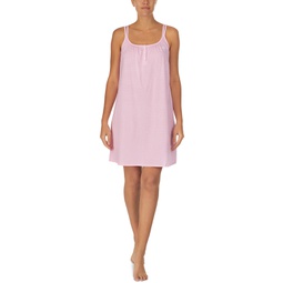 Cotton Knit Double-Strap Nightgown