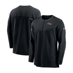 Mens Black Baltimore Ravens Sideline Half-Zip UV Performance Jacket