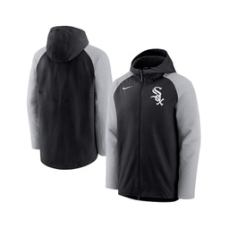 Mens Black and Gray Chicago White Sox Authentic Collection Full-Zip Hoodie Performance Jacket
