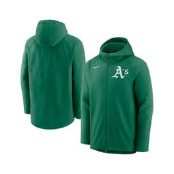 Mens Kelly Green Oakland Athletics Authentic Collection Full-Zip Hoodie Performance Jacket