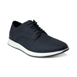 Mens Dalton Textured Faux-Leather Lace-Up Sneakers