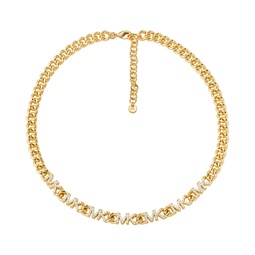 Brass Logo Collar Necklace