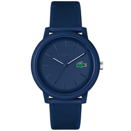 Mens L.12.12 Blue Silicone Strap Watch 42mm