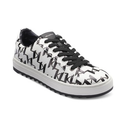 Karl Lagerfeld Mens Allover Logo Lace Up Low Top Sneaker