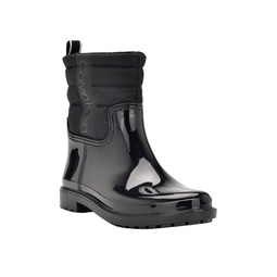 Womens Sisely Pull-on Lug Sole Logo Cold Weather Rain Booties