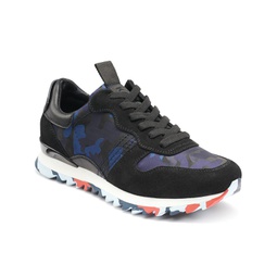Karl Lagerfeld Mens Camo Runner Sawtooth Speckle Sole Sneaker