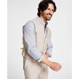Mens Modern-Fit TH Flex Stretch Chambray Suit Separate Vest