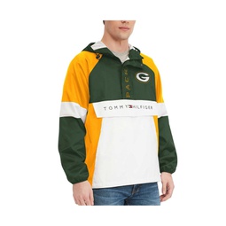 Mens Green Green Bay Packers Quarter-Zip Pullover Hoodie Jacket