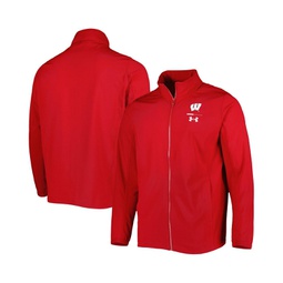 Mens Red Wisconsin Badgers Squad 3.0 Full-Zip Jacket