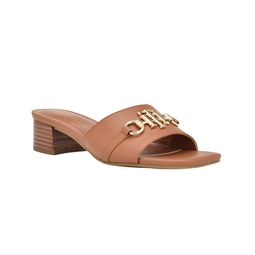 Womens Pippe Stacked Heel Slide-on Sandals