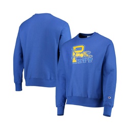 Mens Royal Pitt Panthers Vault Logo Reverse Weave Pullover Sweatshirt