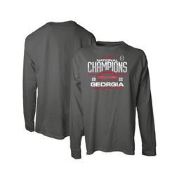 Womens Gray Georgia Bulldogs Four-Time College Football National Champions Overdye Long Sleeve T-shirt