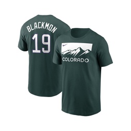 Mens Charlie Blackmon Green Colorado Rockies City Connect Name and Number T-shirt