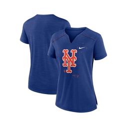 Womens Royal New York Mets Pure Pride Boxy Performance Notch Neck T-shirt
