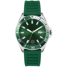 Mens Tiebreaker Green Silicone Strap Watch 43mm