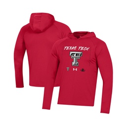 Mens and Womens Red Texas Tech Red Raiders 2023 On Court Bench Shooting Long Sleeve Hoodie T-shirt