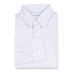 Little Boys Slim-Fit Stretch Logo Dot-Print Dress Shirt