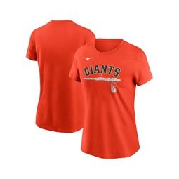 Womens Orange San Francisco Giants City Connect Wordmark T-shirt