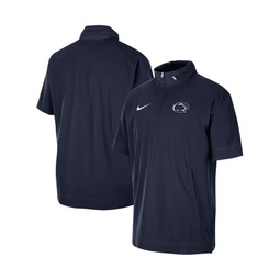 Mens Navy Penn State Nittany Lions Coaches Quarter-Zip Short Sleeve Jacket