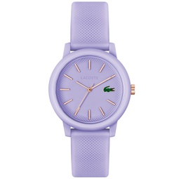 Unisex L.12.12 Lavender Silicone Strap Watch 36mm