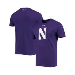 Mens Purple Northwestern Wildcats School Logo Performance Cotton T-shirt
