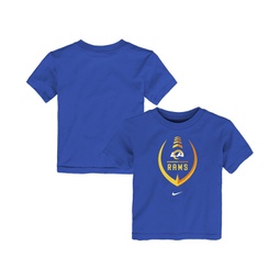 Toddler Boys and Girls Royal Los Angeles Rams Football Wordmark T-shirt