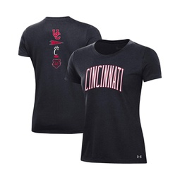 Womens Black Cincinnati Bearcats Two-Hit T-shirt