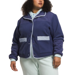 Plus Size Cragmont Snap-Front Fleece Jacket