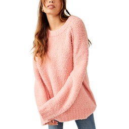 Womens Teddy Long-Sleeve Sweater Tunic