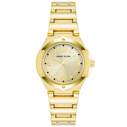 Womens Quartz Gold-Tone Alloy Bracelet Watch 29mm