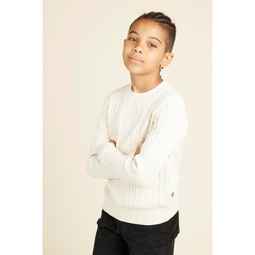 Big Boys Cotton Cable-Knit Sweater