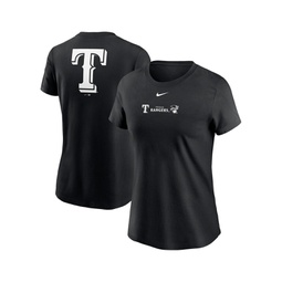 Womens Black Texas Rangers Over Shoulder T-shirt