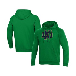 Mens Green Notre Dame Fighting Irish Primary School Logo All Day Raglan Pullover Hoodie