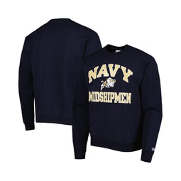 Mens Navy Navy Midshipmen High Motor Pullover Sweatshirt