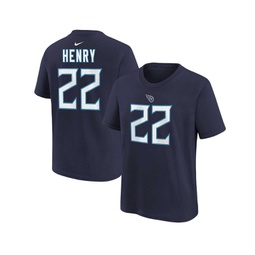 Big Boys Derrick Henry Navy Tennessee Titans Player Name and Number T-shirt