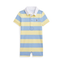 Baby Boys Striped Cotton Rugby Shortall
