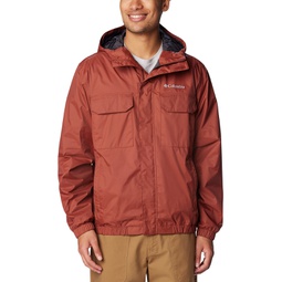 Mens Lava Canyon Omni-Tech Full-Zip Hooded Rain Jacket
