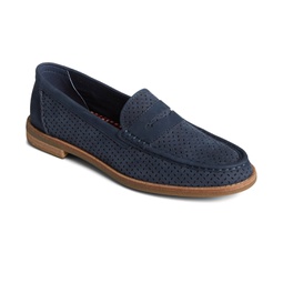 Womens Seaport Penny Leather Navy Loafers