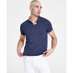 A|X Armani Exchznge Mens Regular-Fit Logo-Print Polo Shirt
