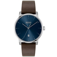 BOSS Mens Dean Quartz Basic Calendar Brown Leather Watch 41mm