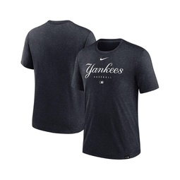Mens Heather Charcoal New York Yankees Authentic Collection Early Work Tri-Blend Performance T-shirt