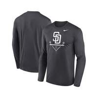Mens Anthracite San Diego Padres Icon Legend Performance Long Sleeve T-shirt
