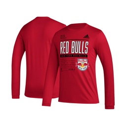 Mens Red New York Red Bulls 2023 Club DNA Long Sleeve AEROREADY T-shirt