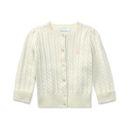 Baby Girls Cable-Knit Cotton Cardigan