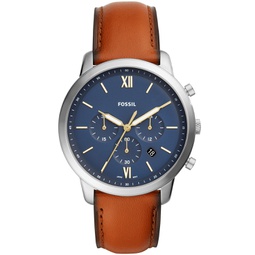 Mens Neutra Chronograph Brown Leather Strap Watch 44mm