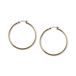 Gold-Tone 2 Tube Hoop Earrings